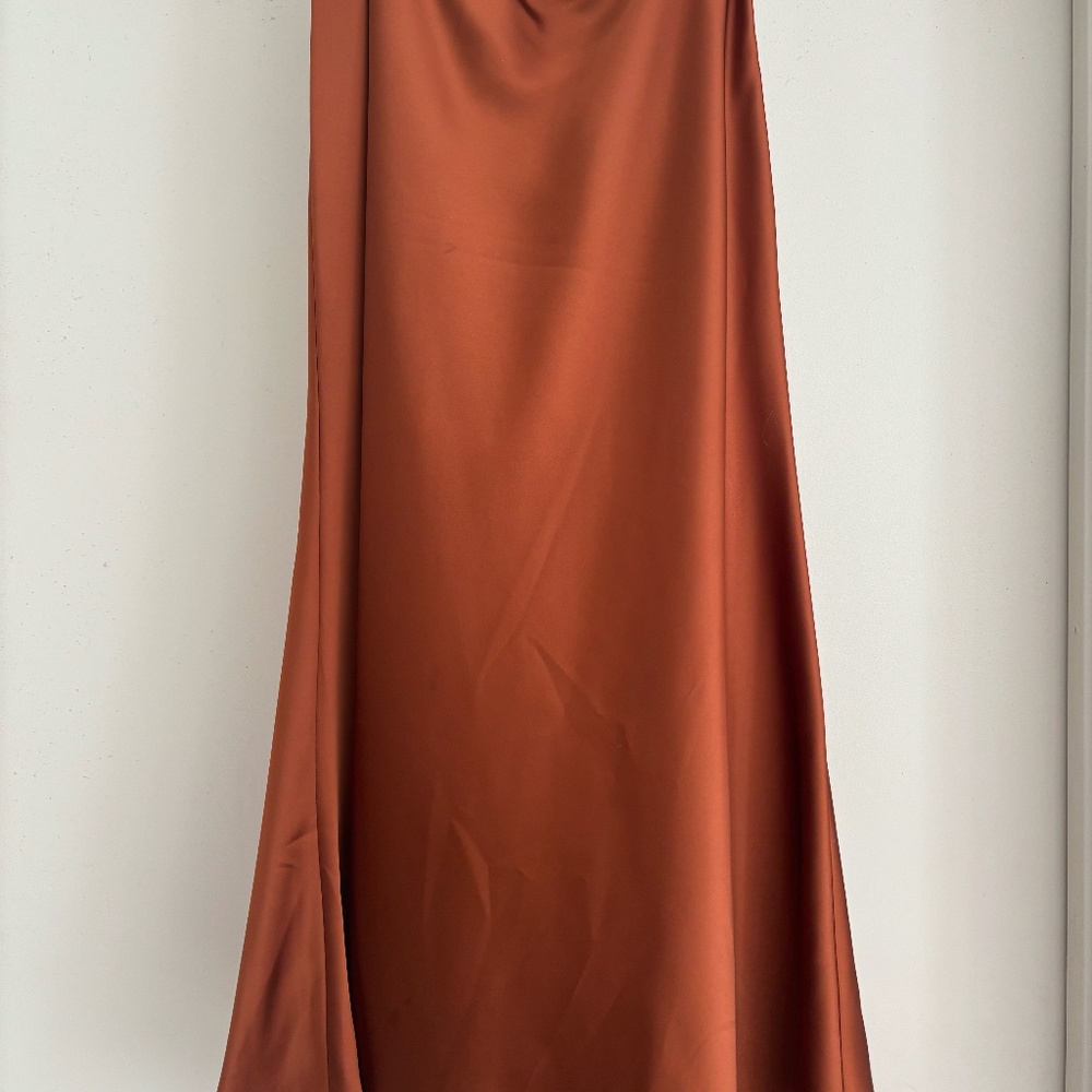 Antonio melani burnt orange size 4 satin skirt